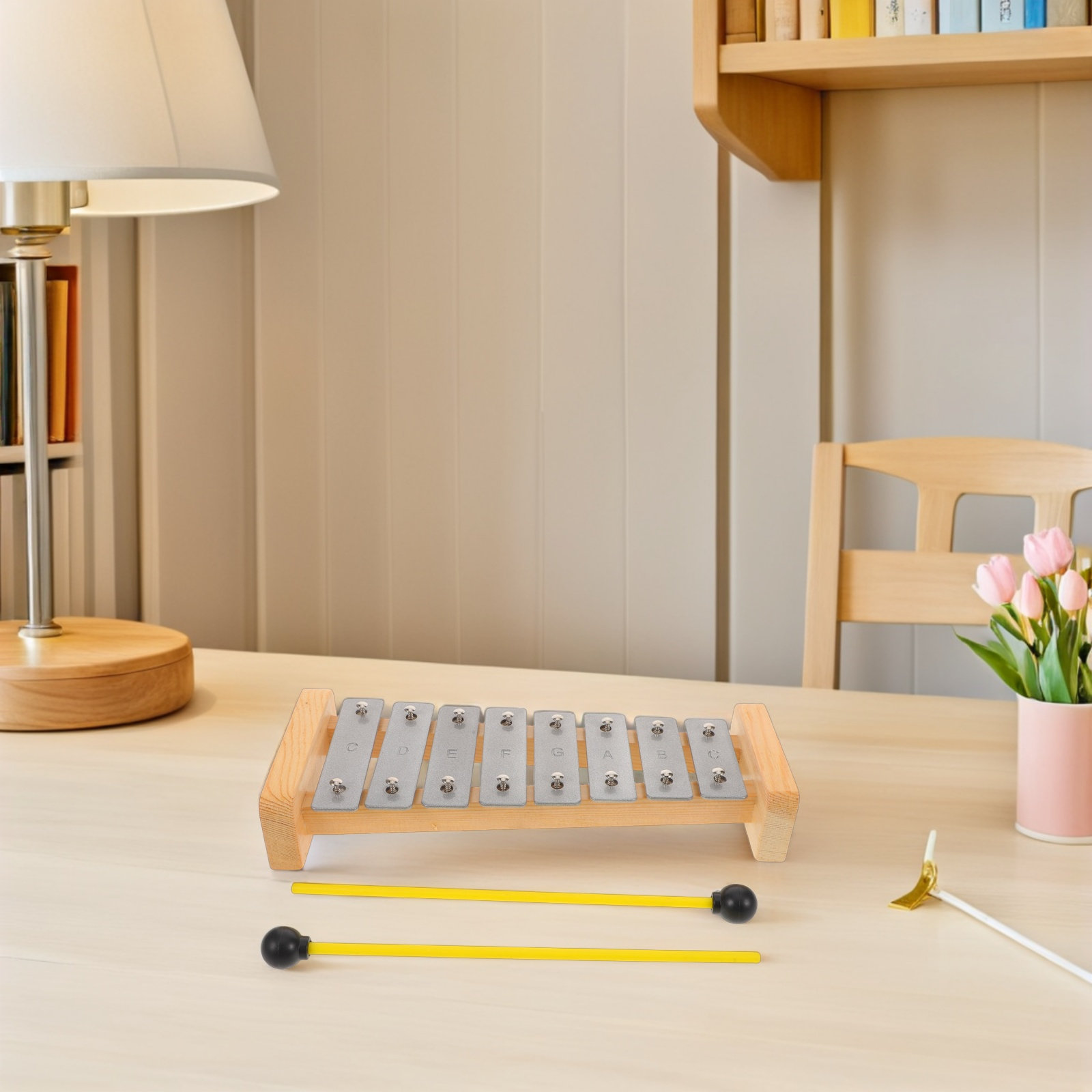 Kids Outdoor Xylophone - 8-Note Aluminum Xylophone Glockenspiel Early Education