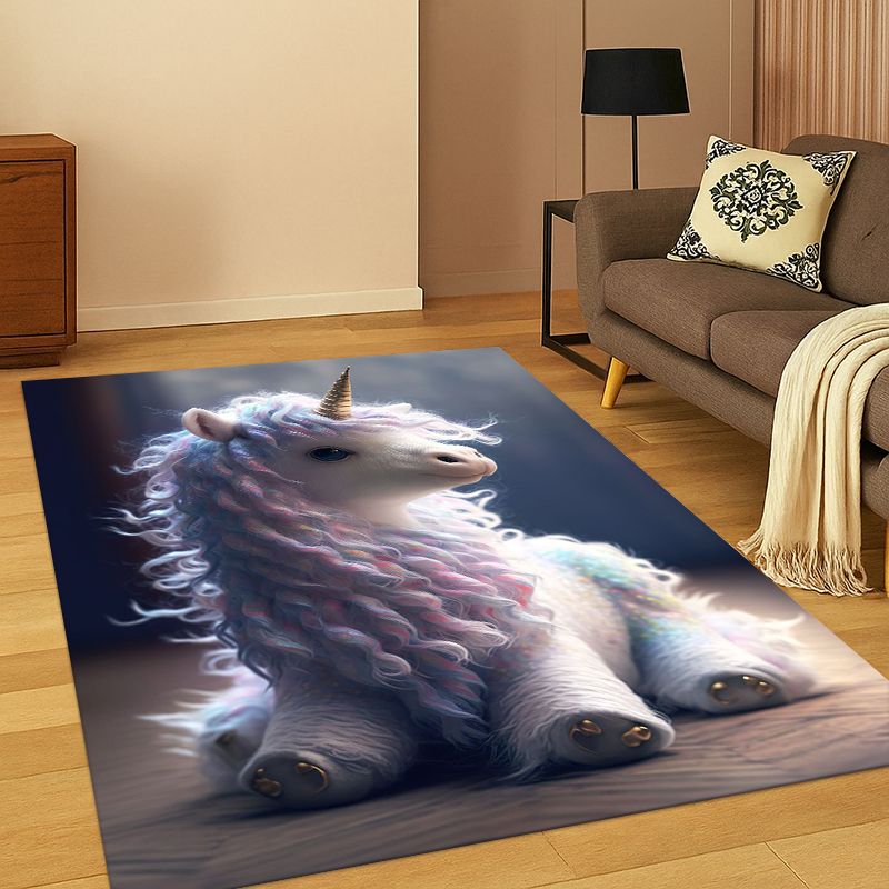 Kids Outdoor Area - Dream Unicorn Cute Cartoon Girl Carpet