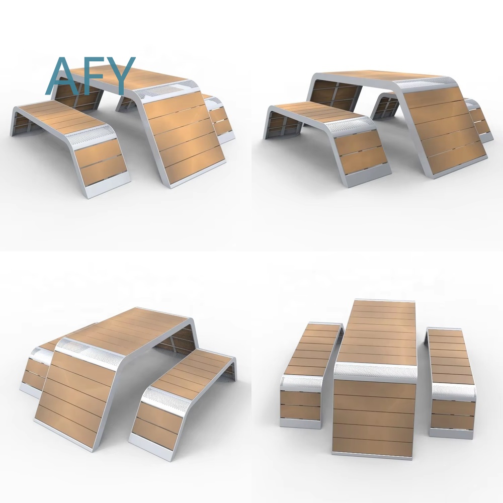 Kids Outdoor Dining Set - Outdoor Metal and WPC Picnic Table