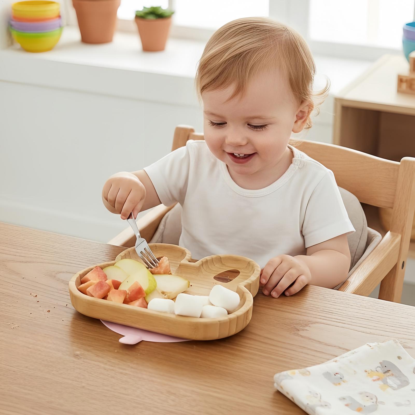 Kids Outdoor Dining Set - Kids Dinnerware Set Cartoon Divided Plate