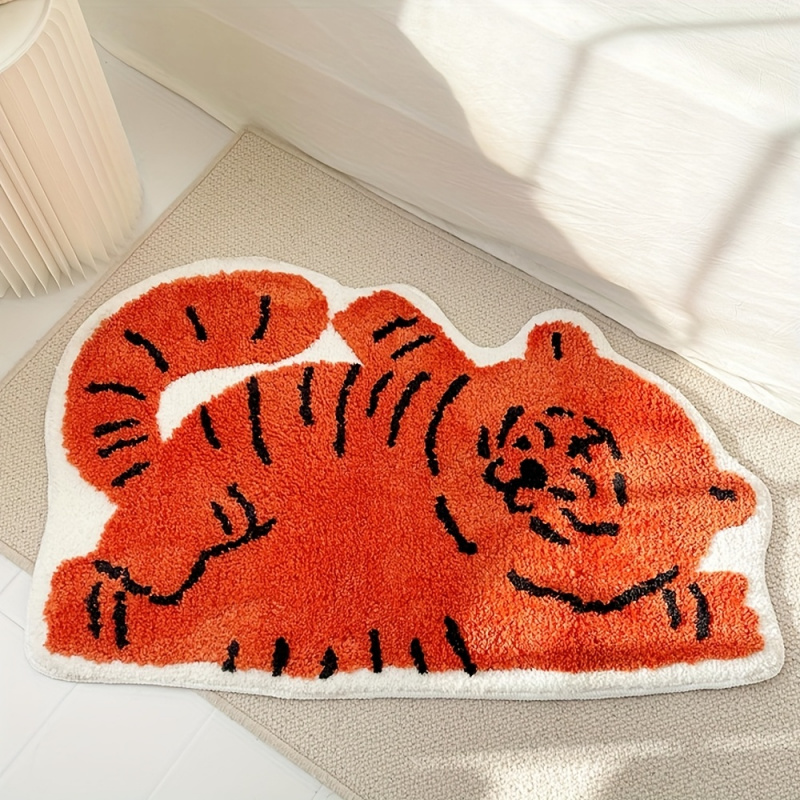 Kids Outdoor Area - VIKAMA Kawaii Lying Cat Area Rug,