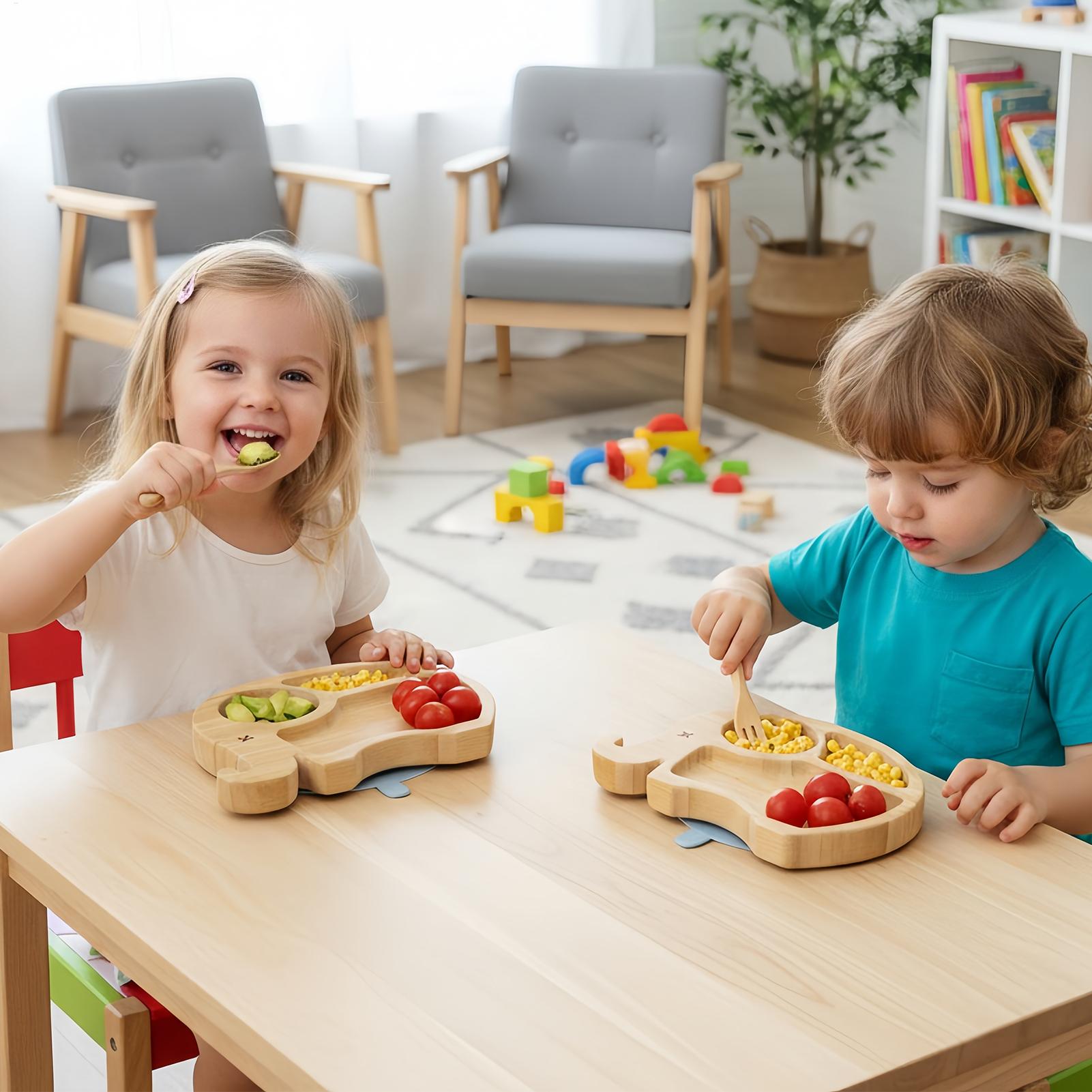 Kids Outdoor Dining Set - Kids Dinner Set Cartoon Dinnerware Divided