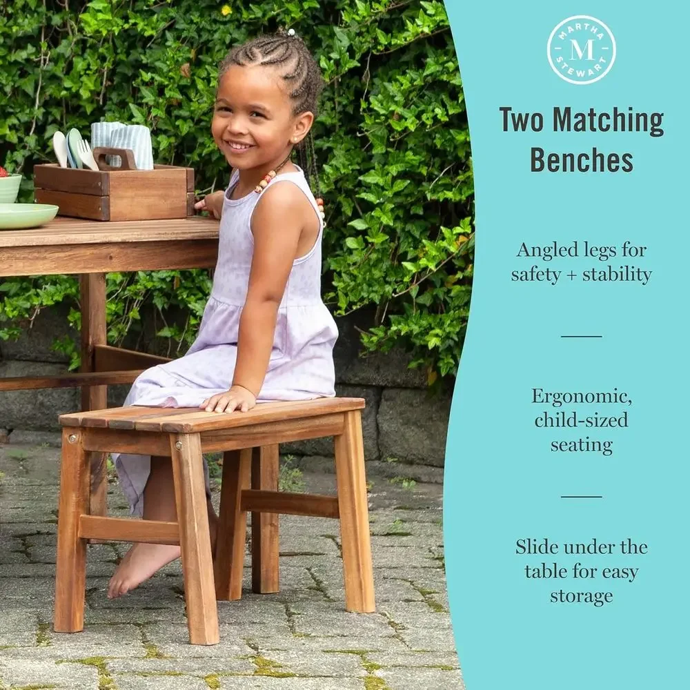 Kids Outdoor Crat Table, Bench - огляд і ціна Kids Outdoor Table With Umbrella