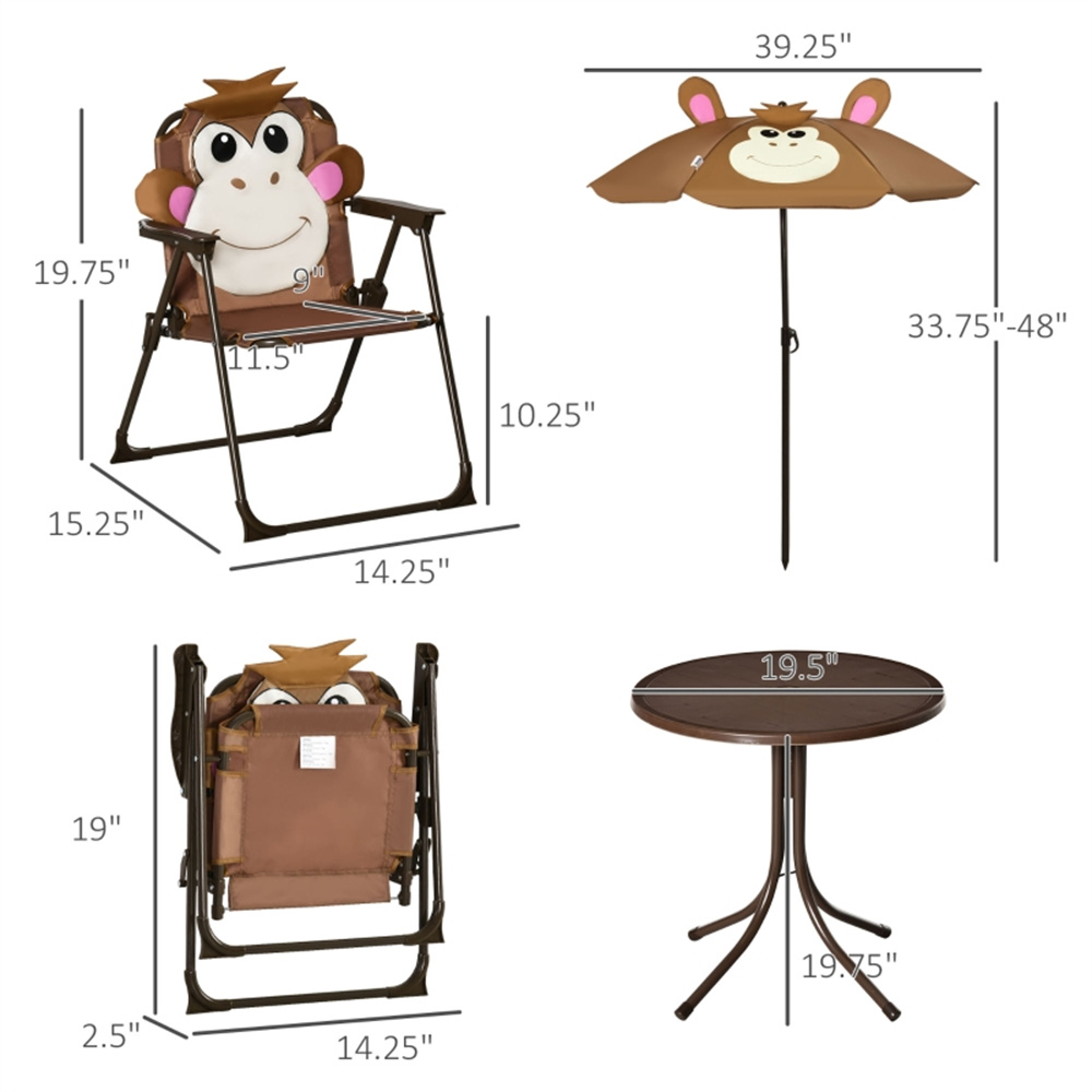 Cute Monkey Kids Patio Table C - огляд і ціна Kids Outdoor Dining Set