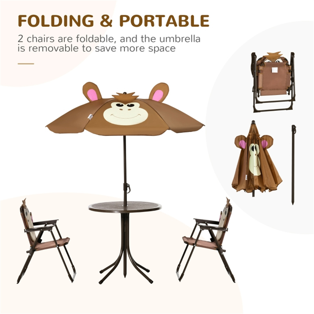 Cute Monkey Kids Patio Table C - огляд і ціна Kids Outdoor Dining Set