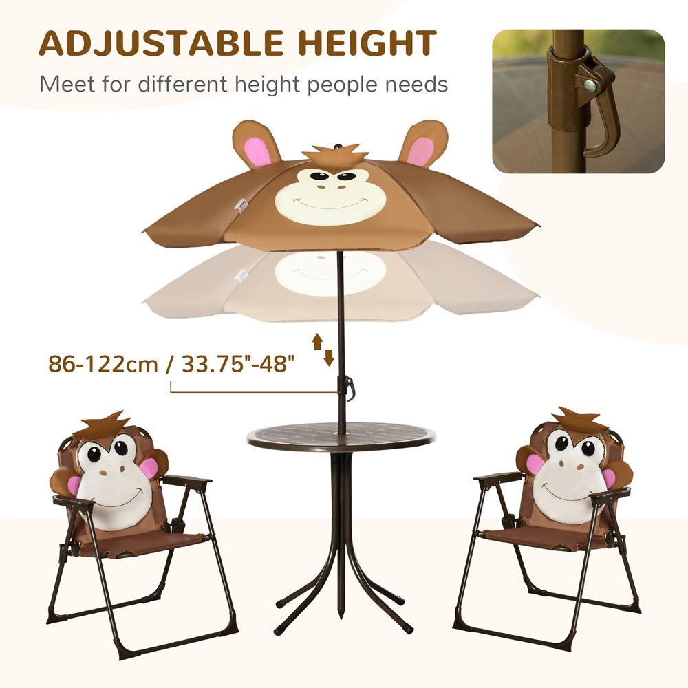 Cute Monkey Kids Patio Table C - огляд і ціна Kids Outdoor Dining Set