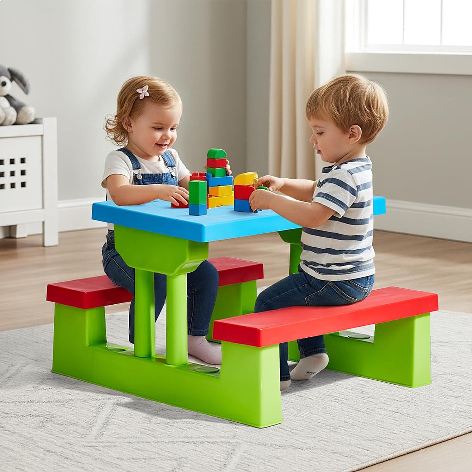 JOYMOR Kids Picnic Table with  - огляд і ціна Kids Outdoor Table With Umbrella