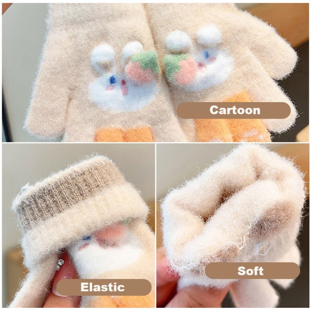 Cute Cartoon Rabbit Kids Knitt - огляд і ціна Kids Outdoor Gloves