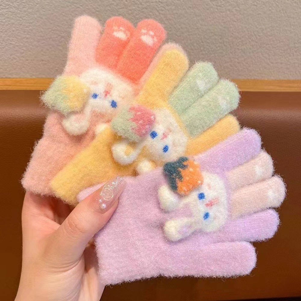 Cute Cartoon Rabbit Kids Knitt - огляд і ціна Kids Outdoor Gloves