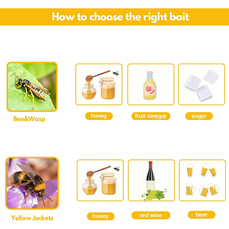 Solar Wasp Traps Hanging Yello - огляд і ціна Bug Catching Kit