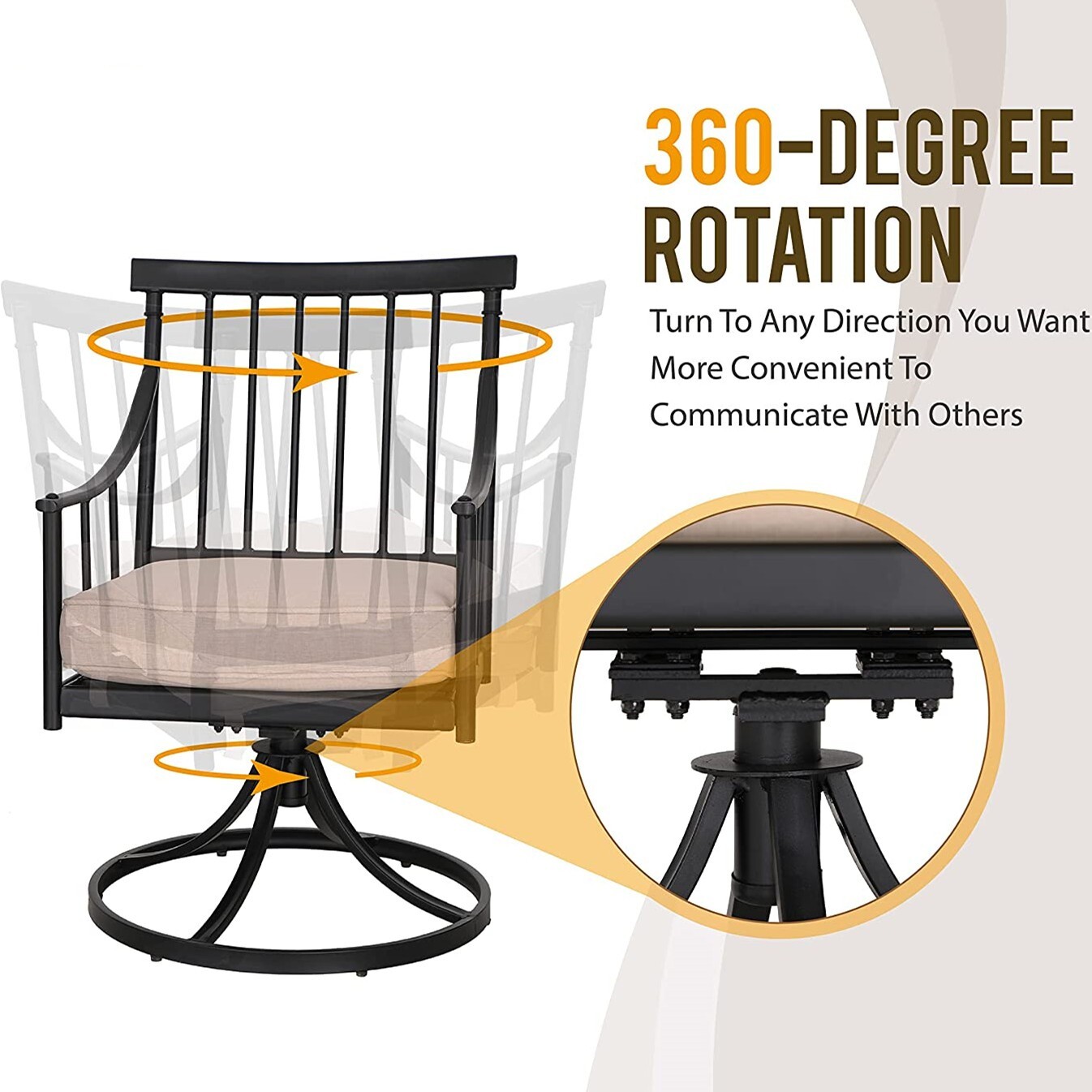 Swivel Patio Chair Set of 6 Ou - огляд і ціна Kids Outdoor Dining Set