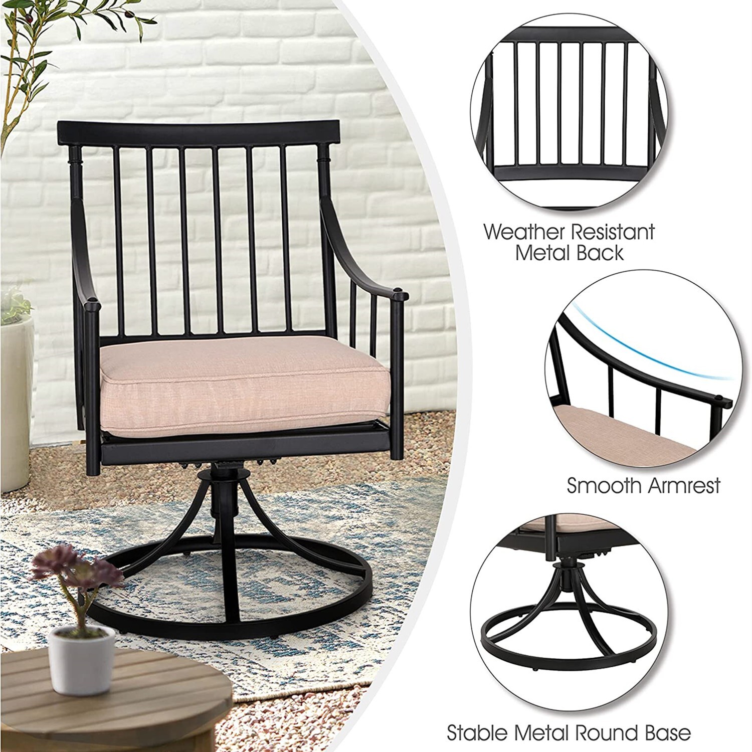 Swivel Patio Chair Set of 6 Ou - огляд і ціна Kids Outdoor Dining Set
