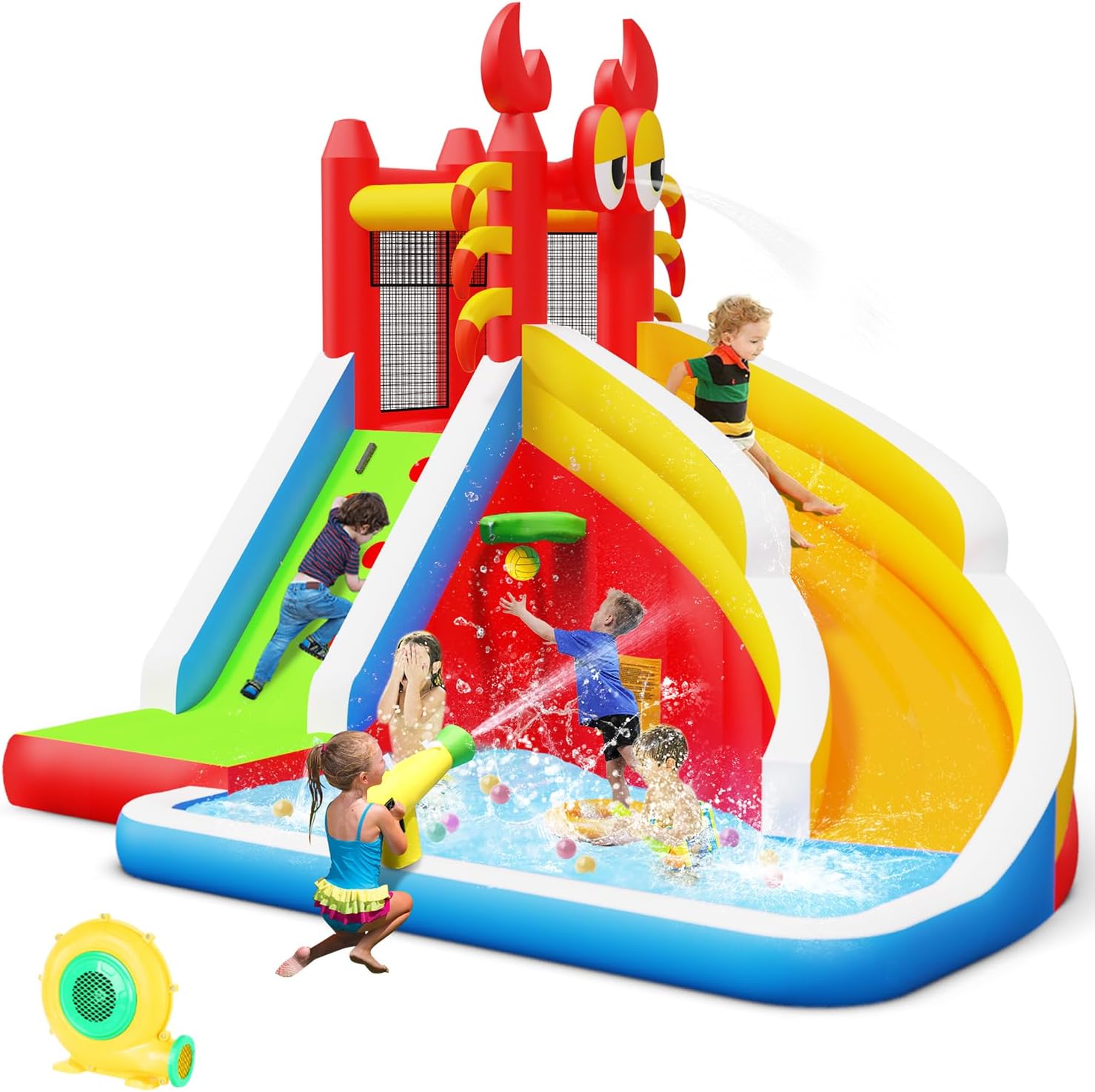 Large Inflatable Bounce House  - огляд і ціна Kids Outdoor Climbing Wall