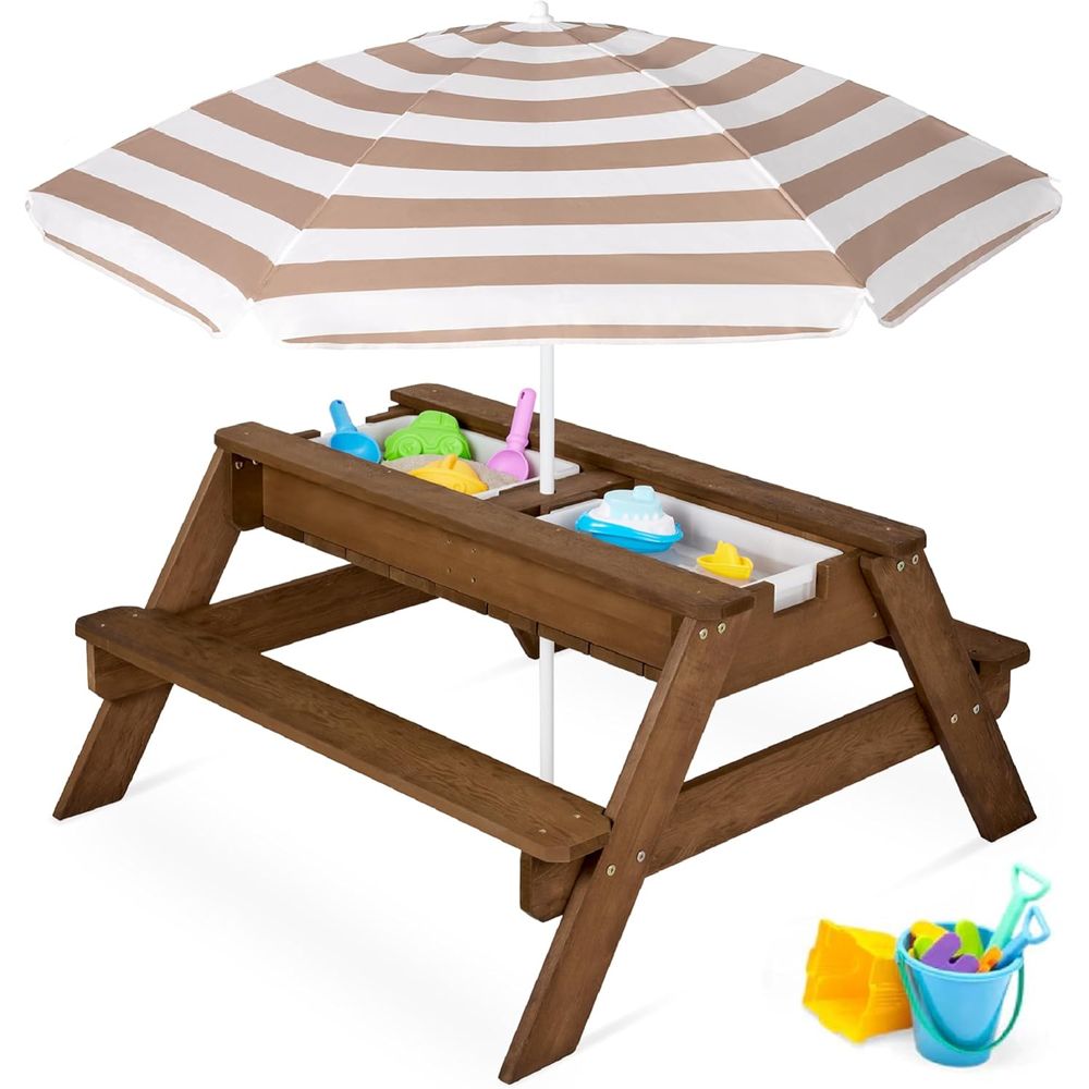 Kids Picnic Table with Umbrell - огляд і ціна Kids Outdoor Table With Umbrella