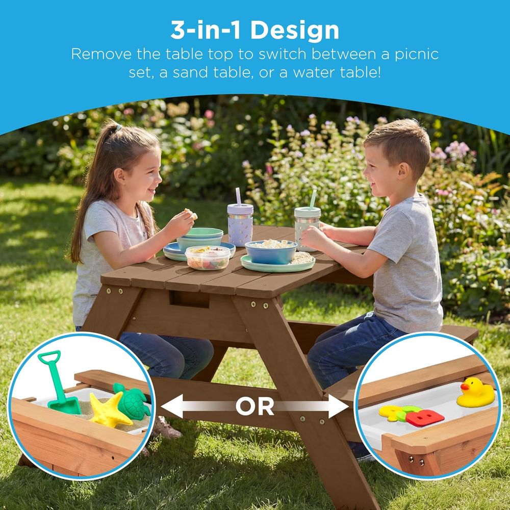 Kids Picnic Table with Umbrell - огляд і ціна Kids Outdoor Table With Umbrella