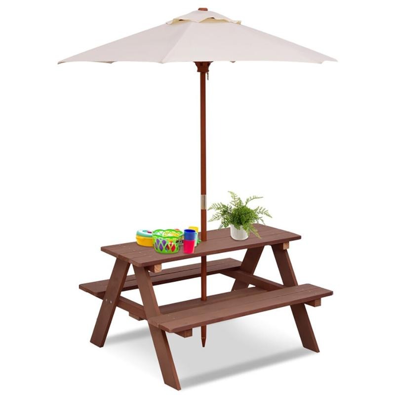 Outdoor 4-Seat Kids Picnic Tab - огляд і ціна Kids Outdoor Table With Umbrella