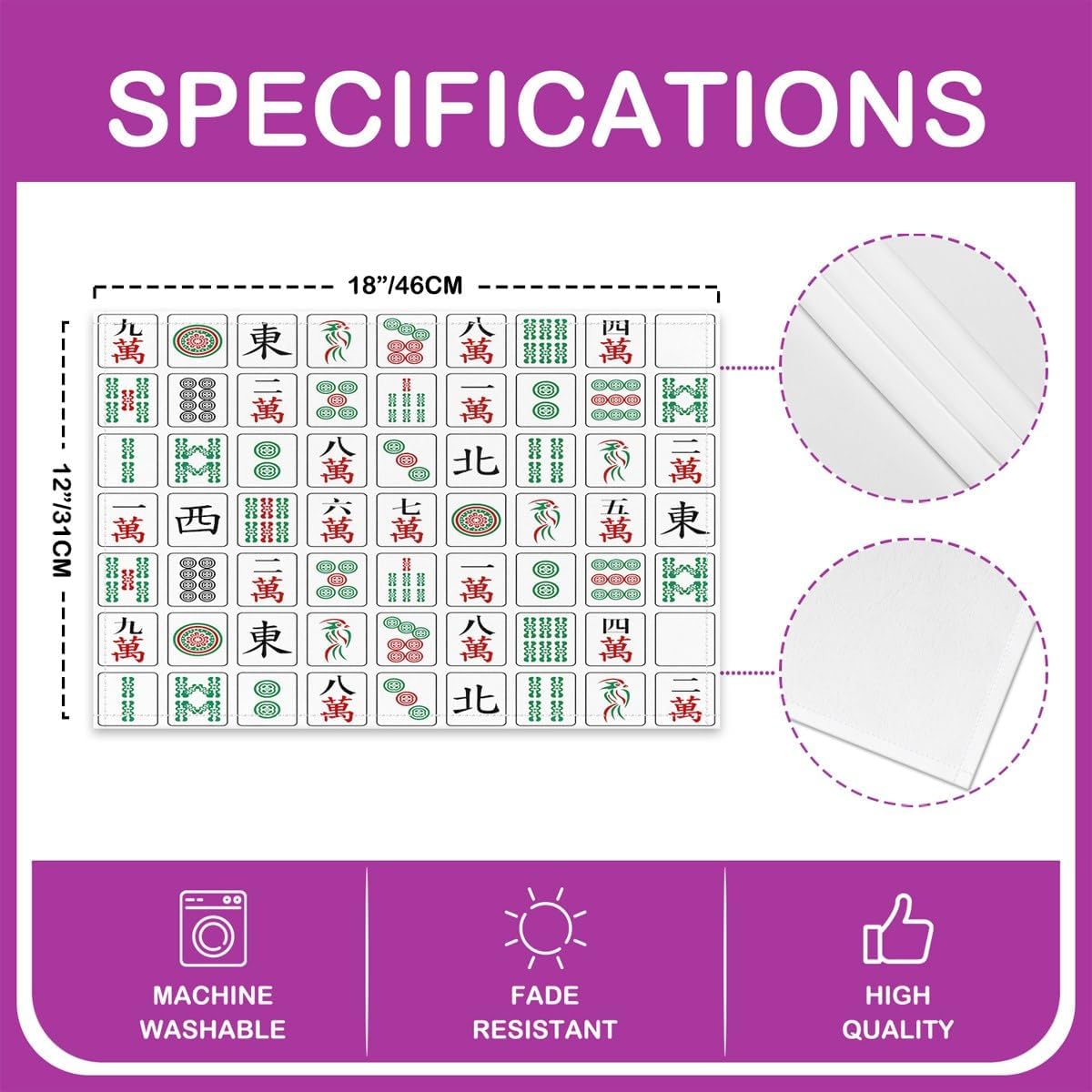 Chinese Game Placemats Set of  - огляд і ціна Kids Outdoor Dining Set