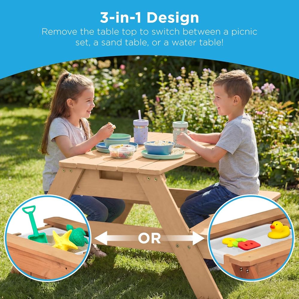 Kids Picnic Table with Umbrell - огляд і ціна Kids Outdoor Table With Umbrella